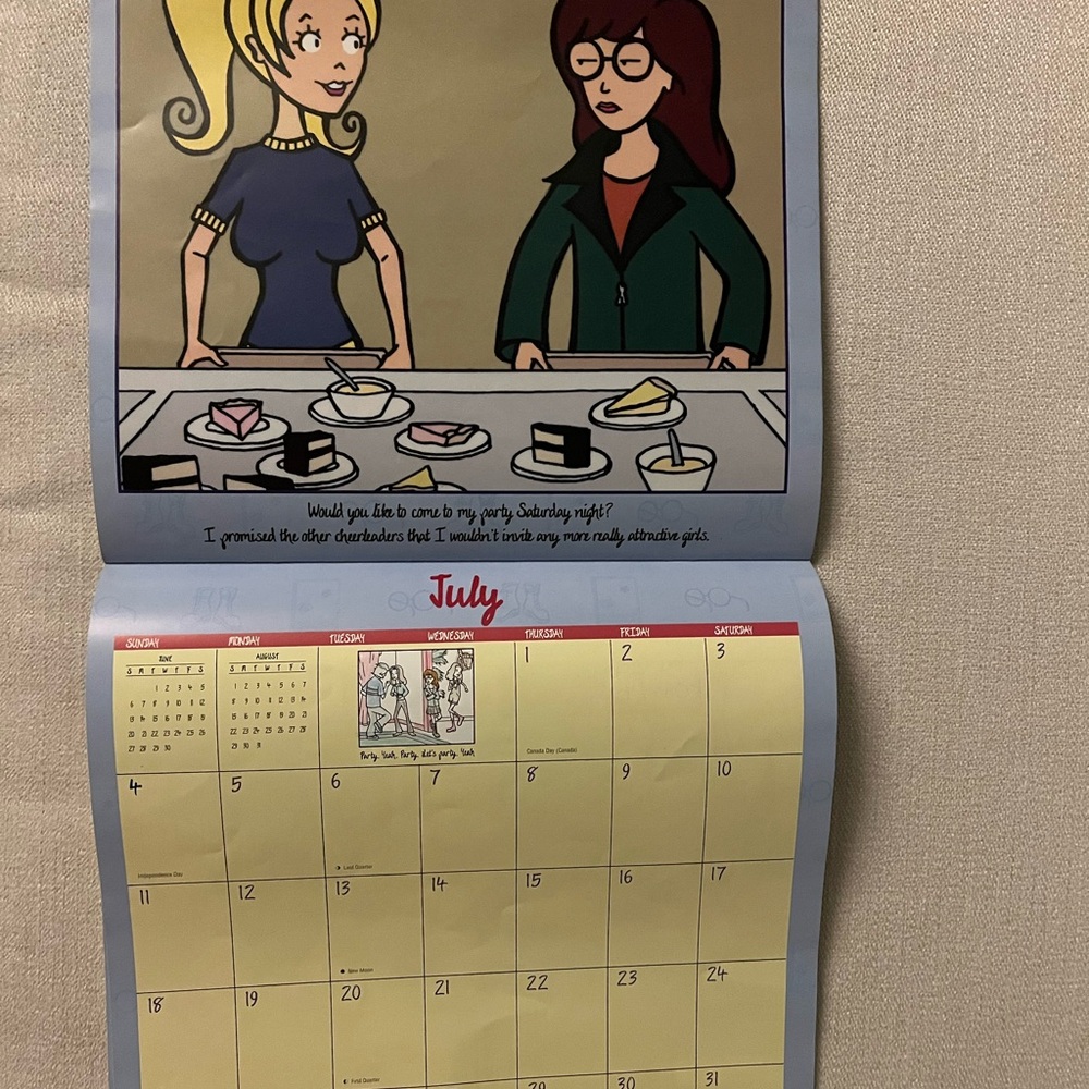 MTV Daria Purple 1999 Calendar - Picture 3 of 5